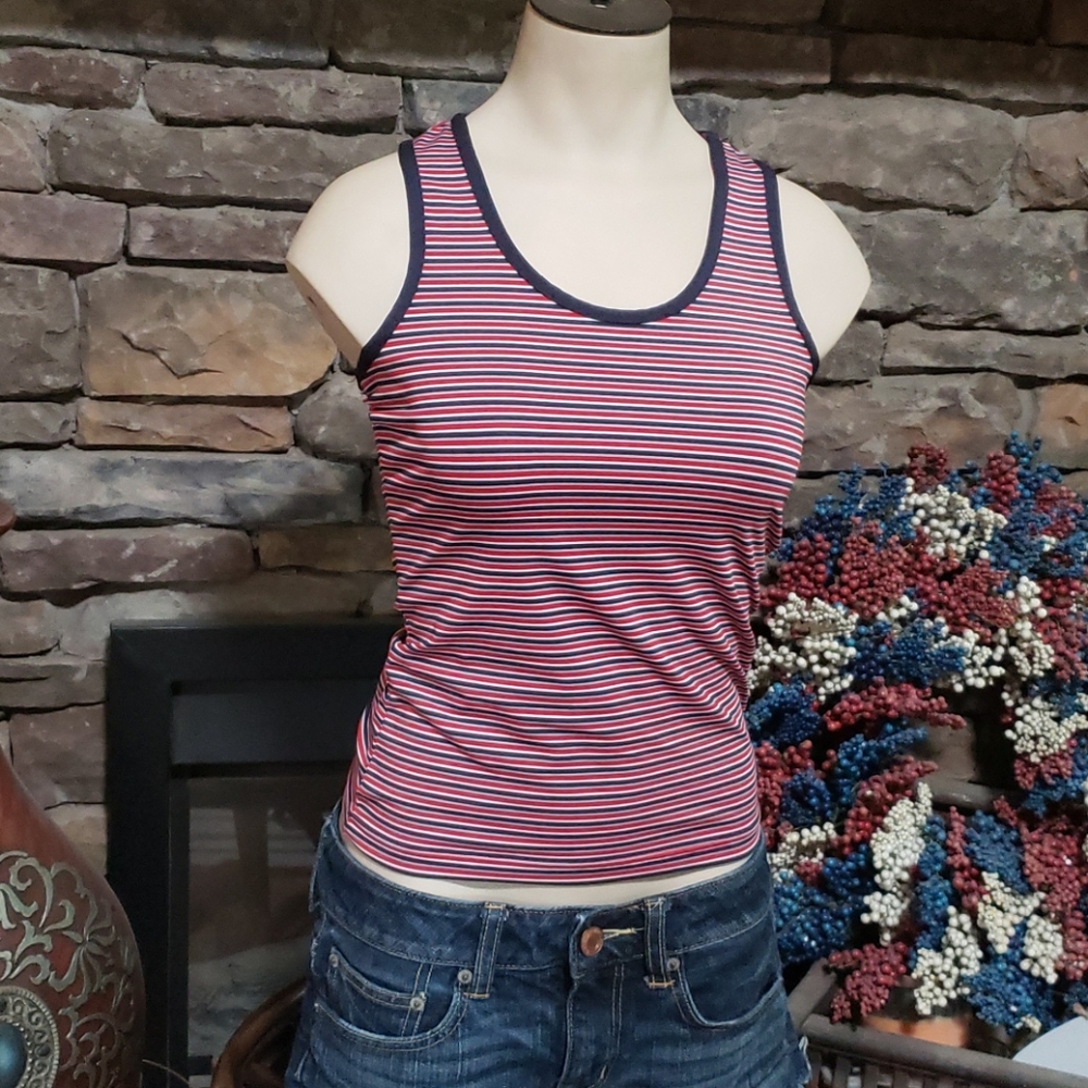 TOMMY HILFIGER RACER BACK STRETCHY TANK SZ